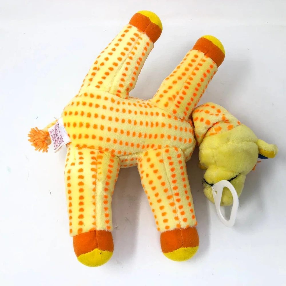 Dakin Giraffe Plush‎ Musical Crib Pull Plays Lullaby Yellow Orange Spots VTG